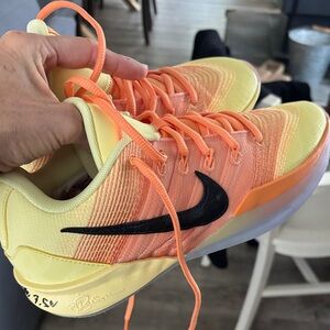 Nike Bright Orange and Yellow Basketball 🏀 Shoes